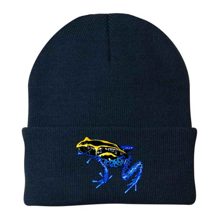 Wildlife - Yellow And Blue Frog Knit Cap Winter Beanie