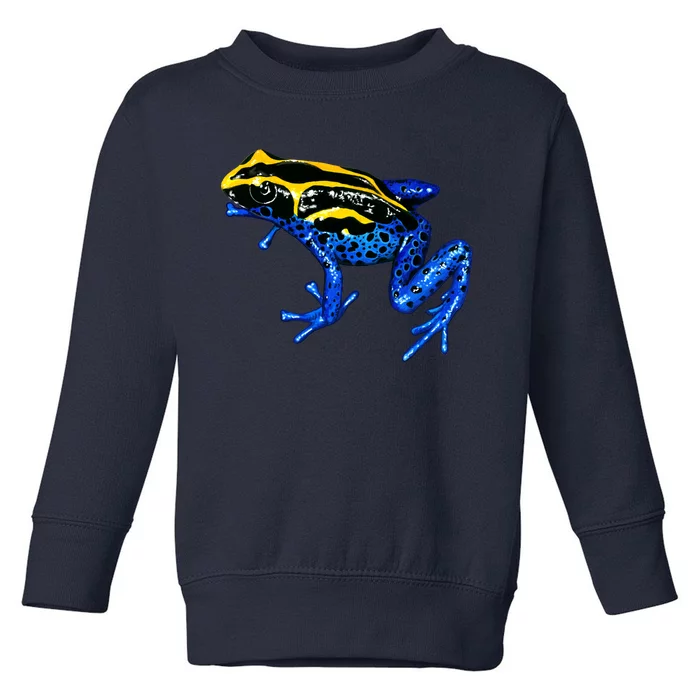 Wildlife - Yellow And Blue Frog Toddler Sweatshirt