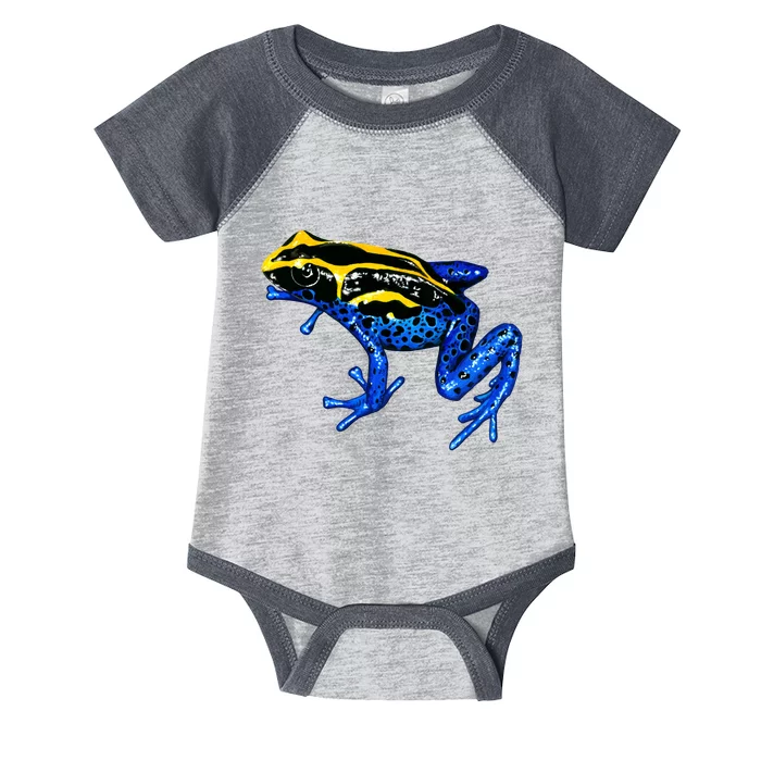 Wildlife - Yellow And Blue Frog Infant Baby Jersey Bodysuit