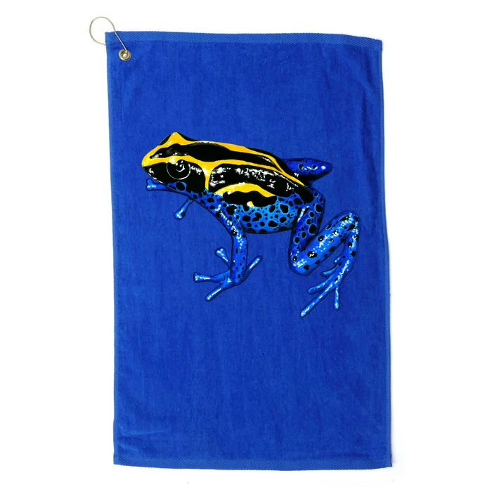 Wildlife - Yellow And Blue Frog Platinum Collection Golf Towel