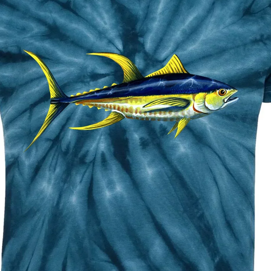 Wildlife - Yellowfin Tuna Kids Tie-Dye T-Shirt