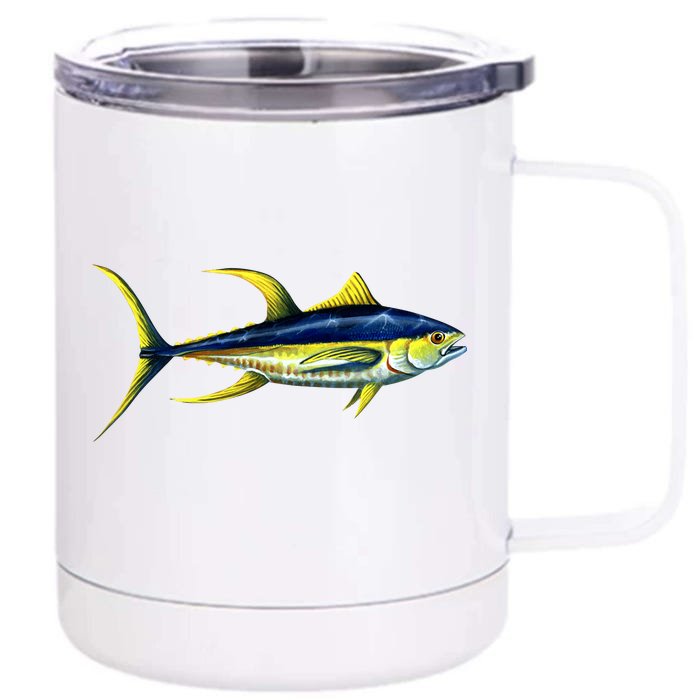 Wildlife - Yellowfin Tuna Front & Back 12oz Stainless Steel Tumbler Cup