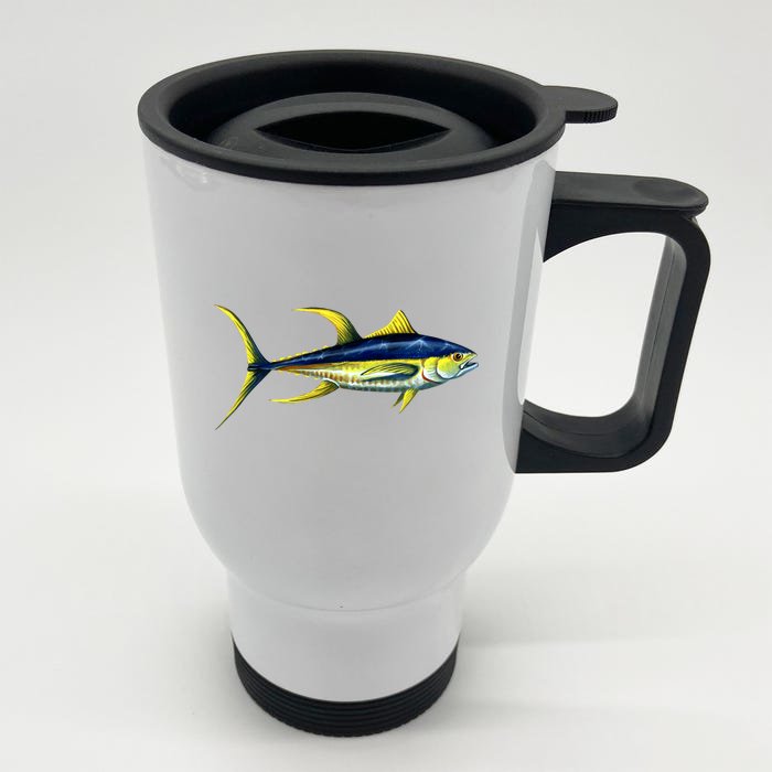 Wildlife - Yellowfin Tuna Front & Back Stainless Steel Travel Mug