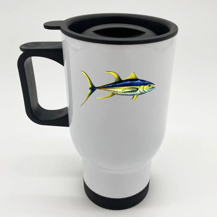 Wildlife - Yellowfin Tuna Front & Back Stainless Steel Travel Mug