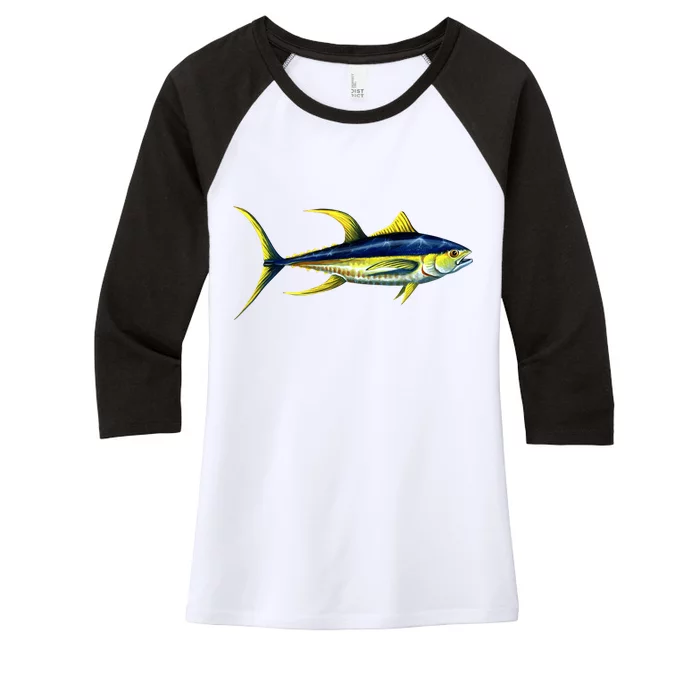 Wildlife - Yellowfin Tuna Women's Tri-Blend 3/4-Sleeve Raglan Shirt