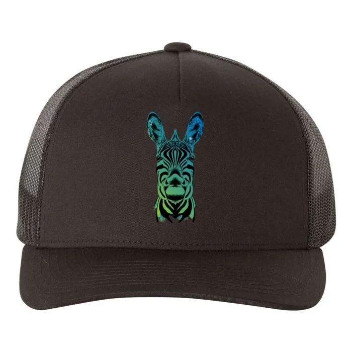 Wildlife - Zebra Head Abstract Yupoong Adult 5-Panel Trucker Hat