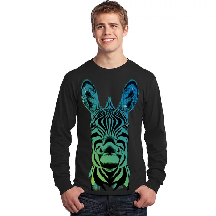 Wildlife - Zebra Head Abstract Tall Long Sleeve T-Shirt