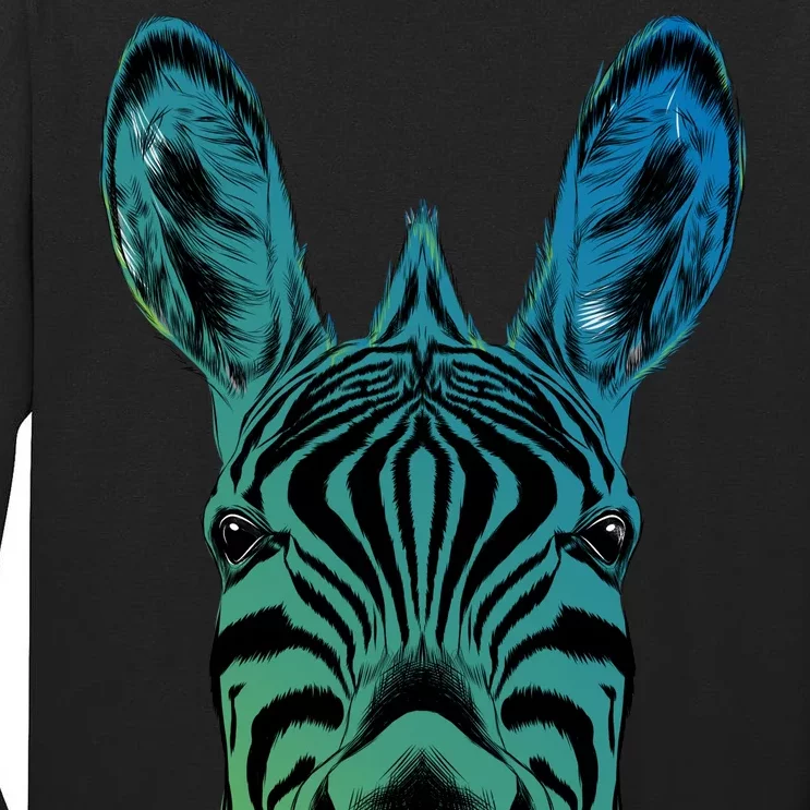 Wildlife - Zebra Head Abstract Tall Long Sleeve T-Shirt