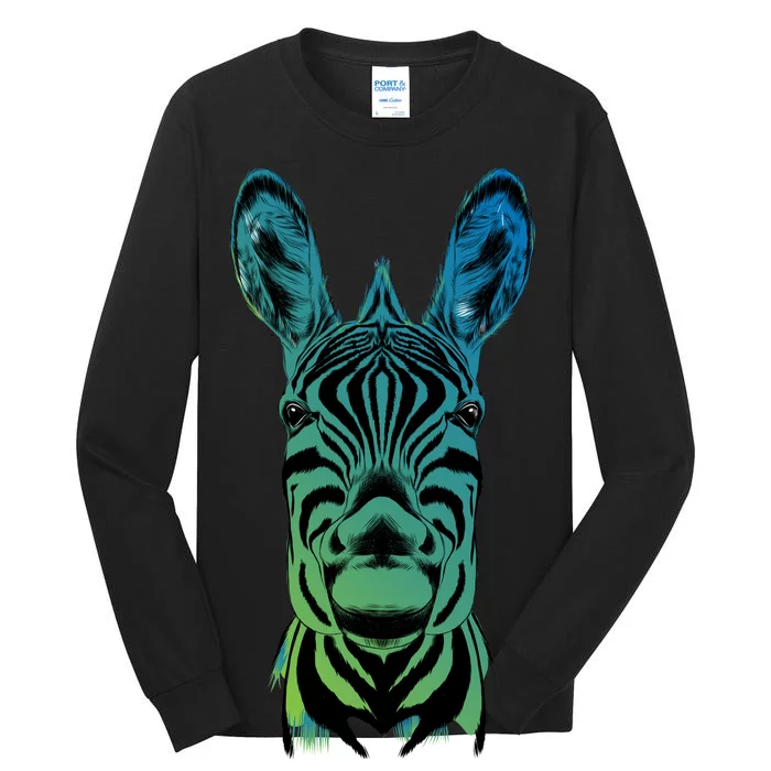 Wildlife - Zebra Head Abstract Tall Long Sleeve T-Shirt