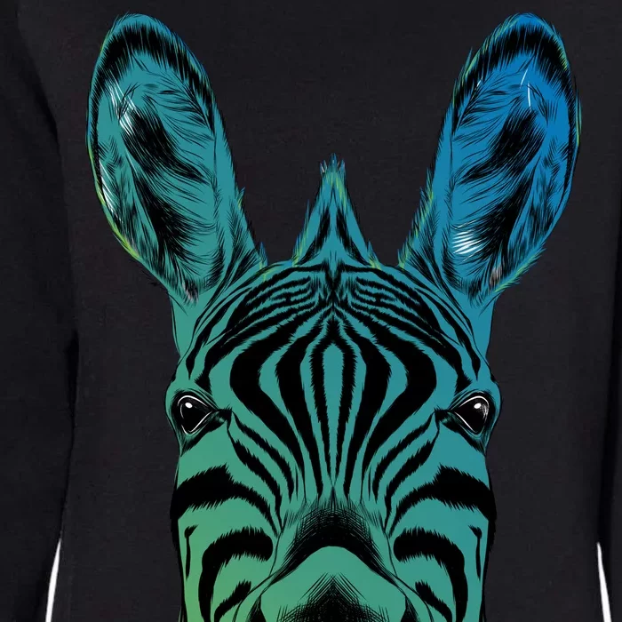 Wildlife - Zebra Head Abstract Womens California Wash Sweatshirt