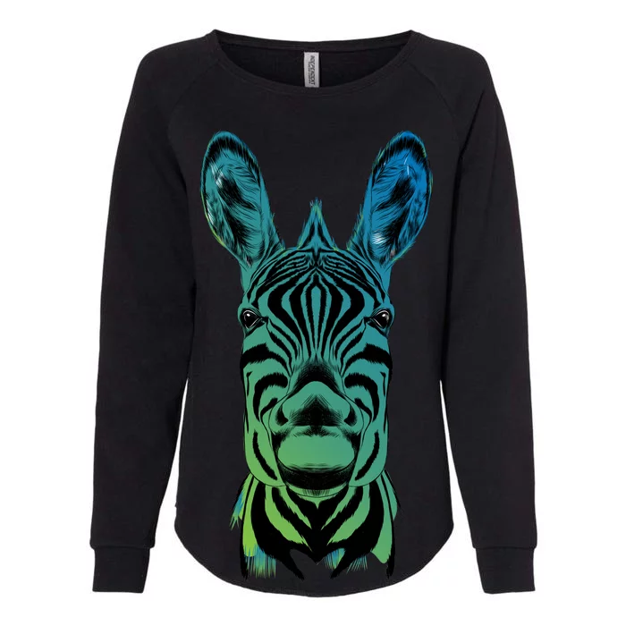 Wildlife - Zebra Head Abstract Womens California Wash Sweatshirt