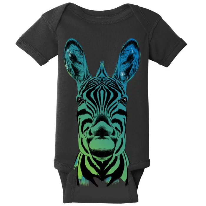 Wildlife - Zebra Head Abstract Baby Bodysuit