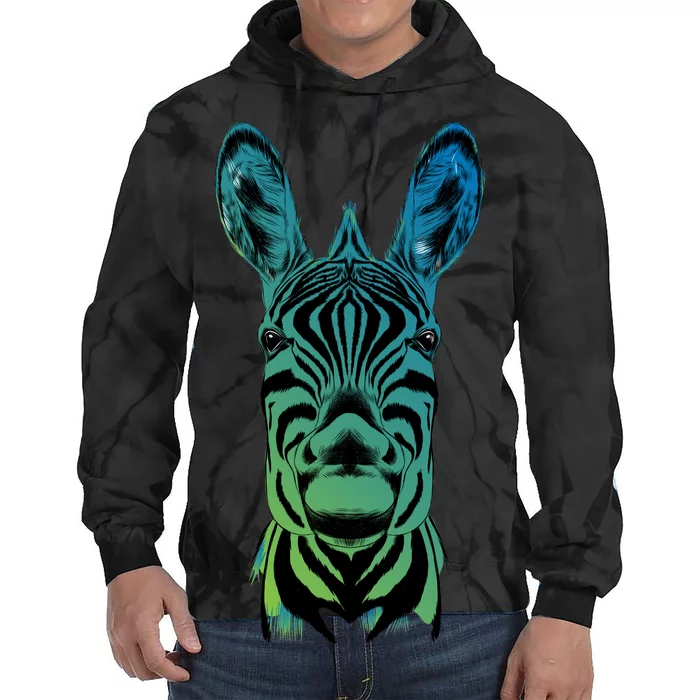 Wildlife - Zebra Head Abstract Tie Dye Hoodie