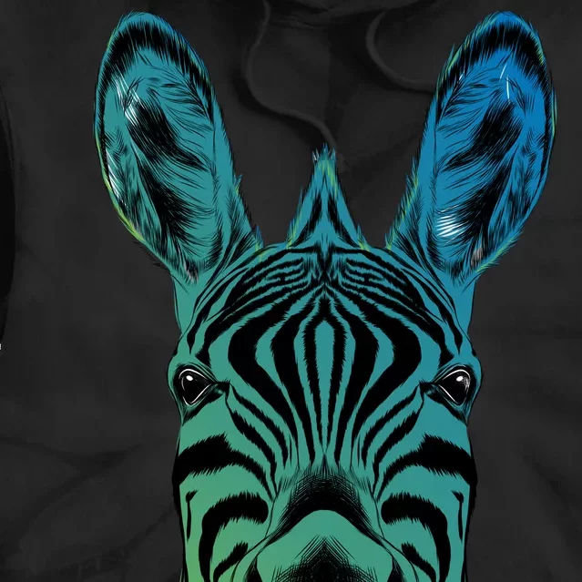 Wildlife - Zebra Head Abstract Tie Dye Hoodie