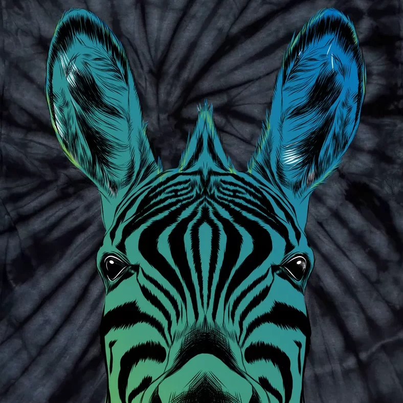 Wildlife - Zebra Head Abstract Tie-Dye T-Shirt