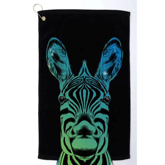 Wildlife - Zebra Head Abstract Platinum Collection Golf Towel