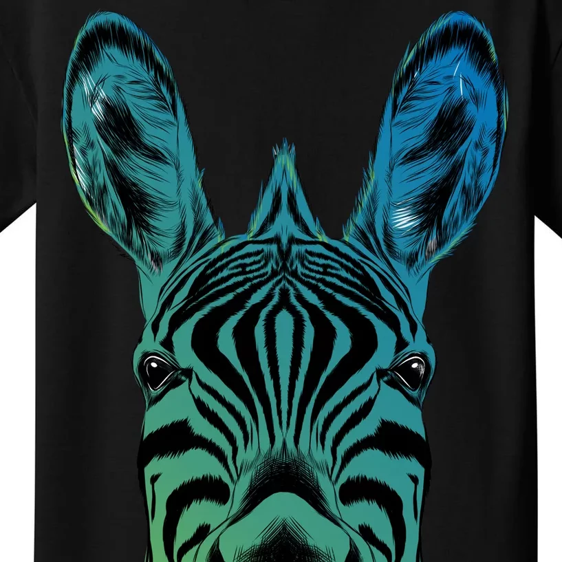 Wildlife - Zebra Head Abstract Kids T-Shirt