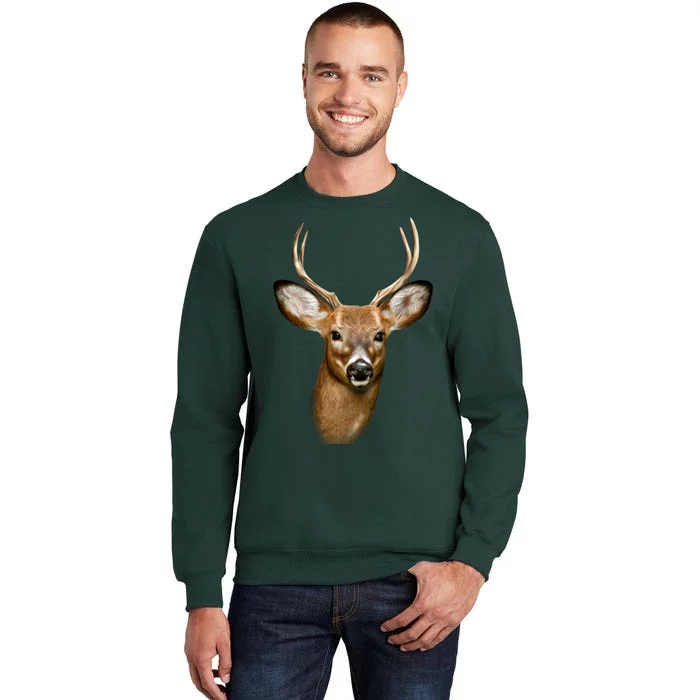 Wildlife Big Face Young Buck Deer Portrait Tall Sweatshirt