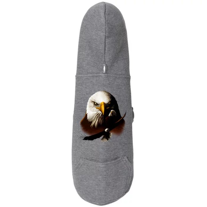 Wildlife Chopper Eagle Doggie 3-End Fleece Hoodie