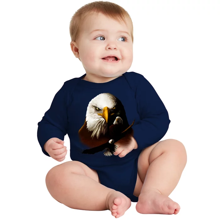 Wildlife Chopper Eagle Baby Long Sleeve Bodysuit