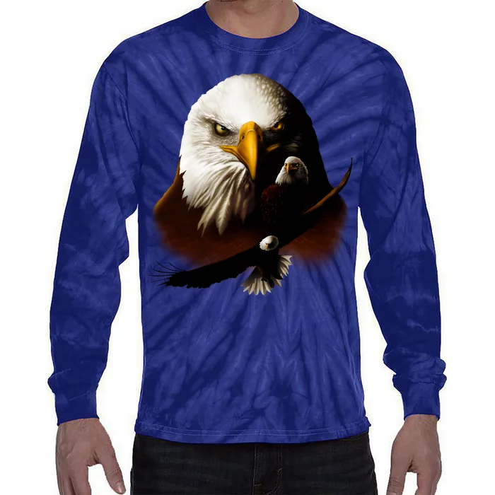 Wildlife Chopper Eagle Tie-Dye Long Sleeve Shirt