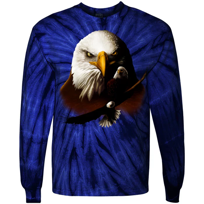 Wildlife Chopper Eagle Tie-Dye Long Sleeve Shirt