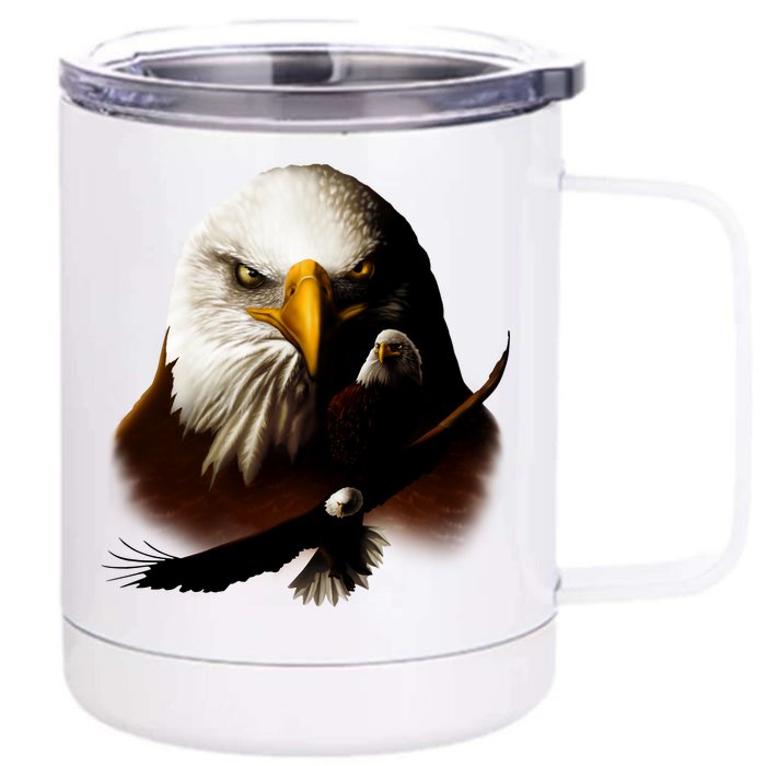 Wildlife Chopper Eagle Front & Back 12oz Stainless Steel Tumbler Cup