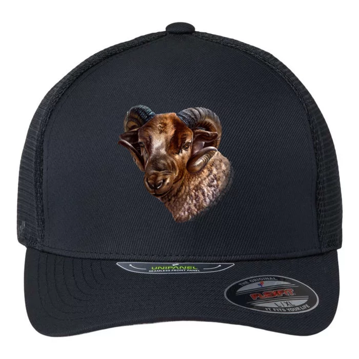 Wildlife Ram Stare Flexfit Unipanel Trucker Cap