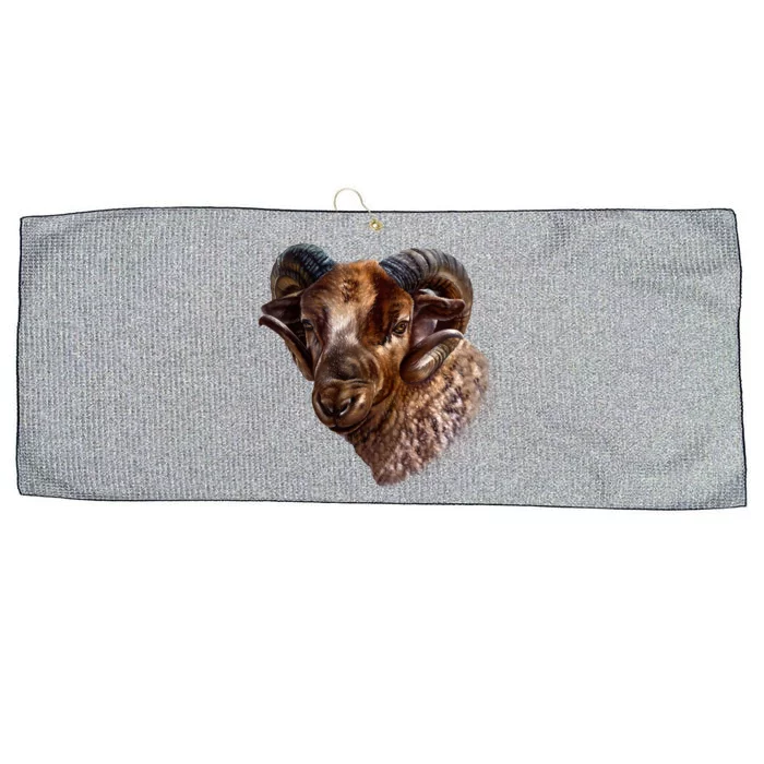 Wildlife Ram Stare Large Microfiber Waffle Golf Towel