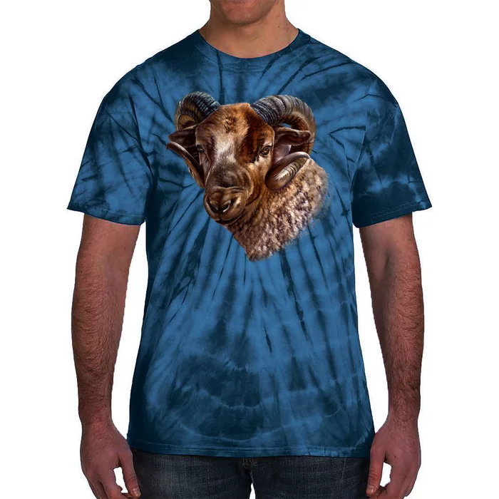 Wildlife Ram Stare Tie-Dye T-Shirt