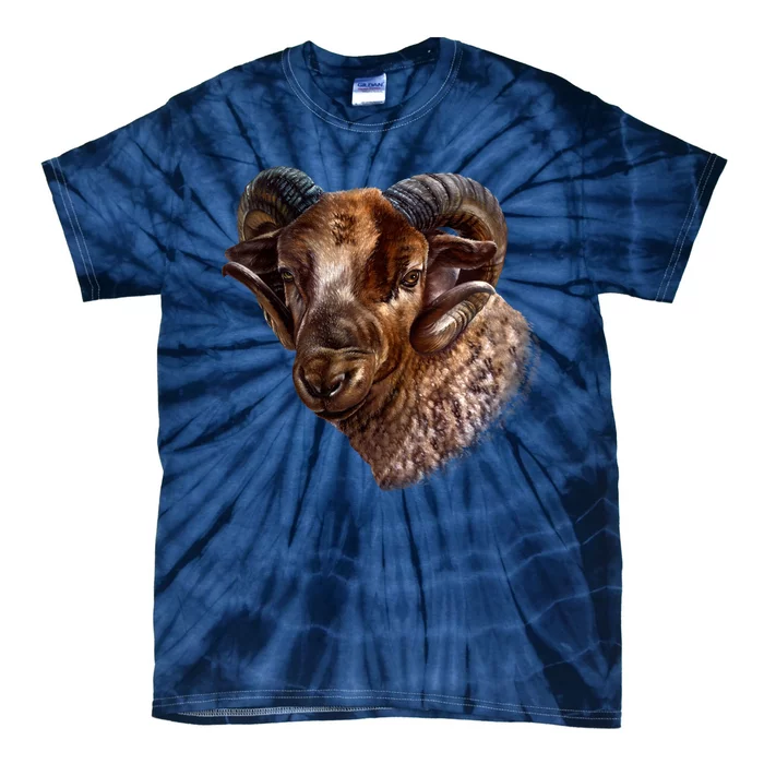 Wildlife Ram Stare Tie-Dye T-Shirt