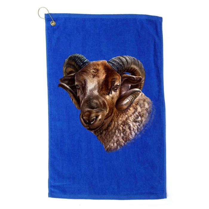 Wildlife Ram Stare Platinum Collection Golf Towel