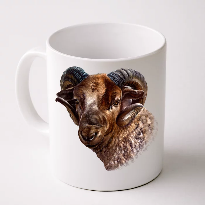 Wildlife Ram Stare Front & Back Coffee Mug