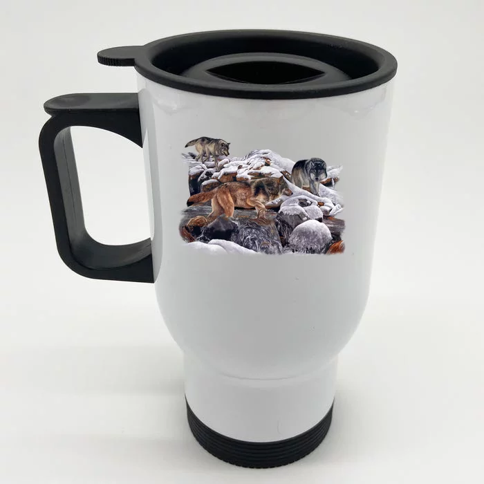 Wildlife Wolf Creek Front & Back Stainless Steel Travel Mug