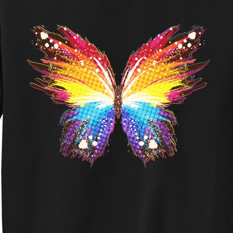 Wildly Painted Rainbow Butterfly Sweatshirt