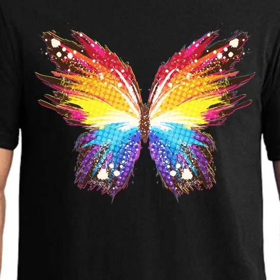 Wildly Painted Rainbow Butterfly Pajama Set