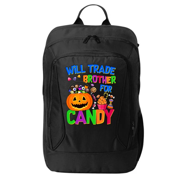 Will Trade Brother For Candy Funny Halloween City Backpack