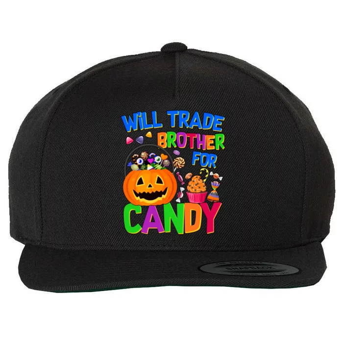 Will Trade Brother For Candy Funny Halloween Wool Snapback Cap