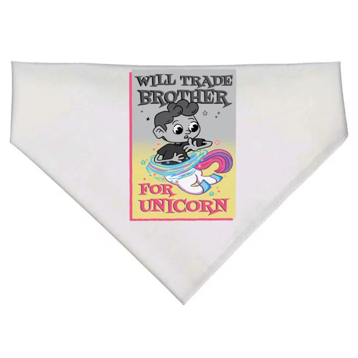 Will Trade Brother For Unicorn USA-Made Doggie Bandana