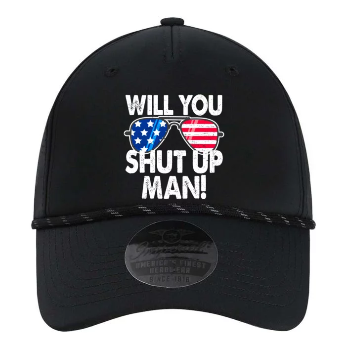 Will You Shut Up Man Biden Vs Trump Flag Sunglasses Performance The Dyno Cap