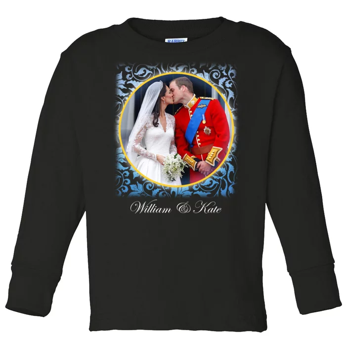 William & Kate Royal Wedding Photo Toddler Long Sleeve Shirt