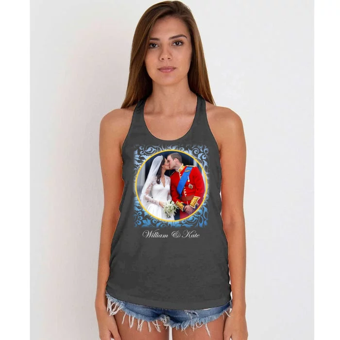 William & Kate Royal Wedding Photo Women's Knotted Racerback Tank