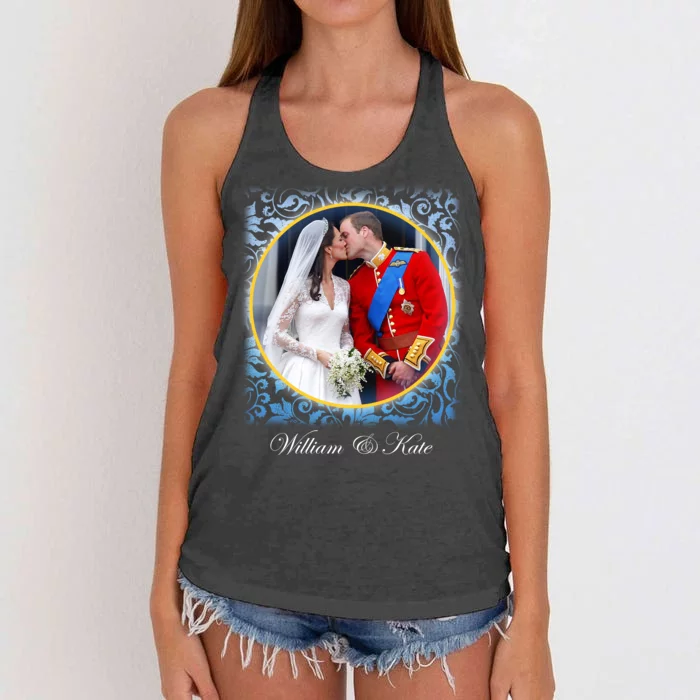 William & Kate Royal Wedding Photo Women's Knotted Racerback Tank