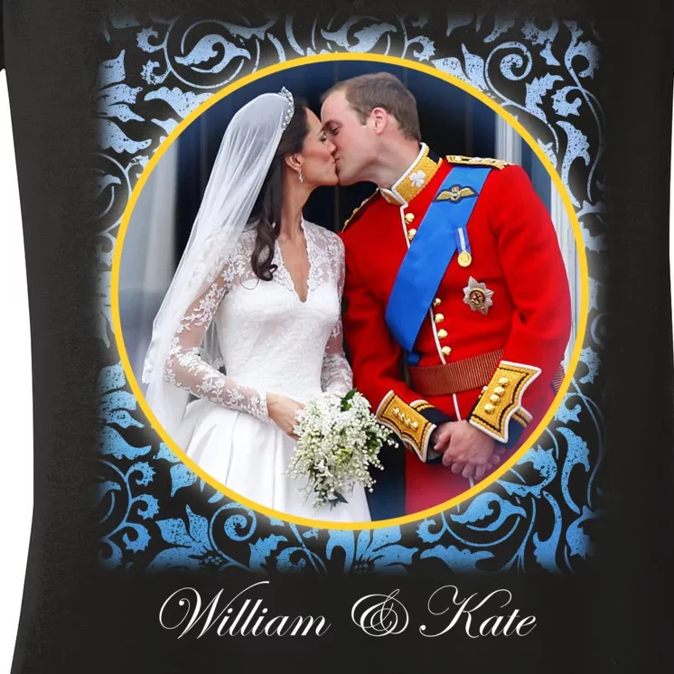 William & Kate Royal Wedding Photo Women's V-Neck T-Shirt