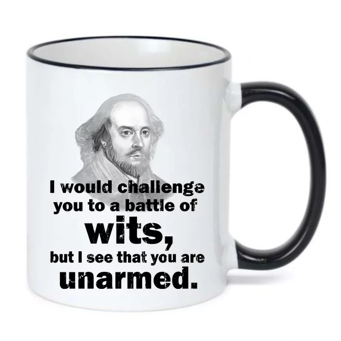 William Shakespeare Wits Quote Black Color Changing Mug