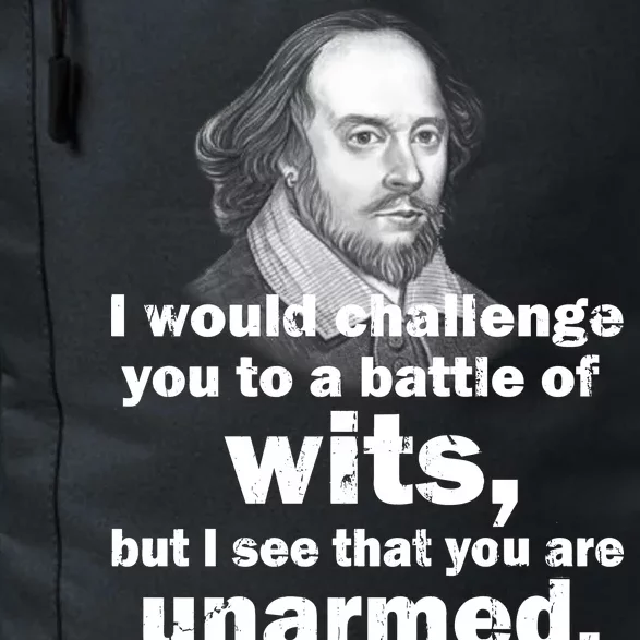 William Shakespeare Wits Quote Daily Commute Backpack