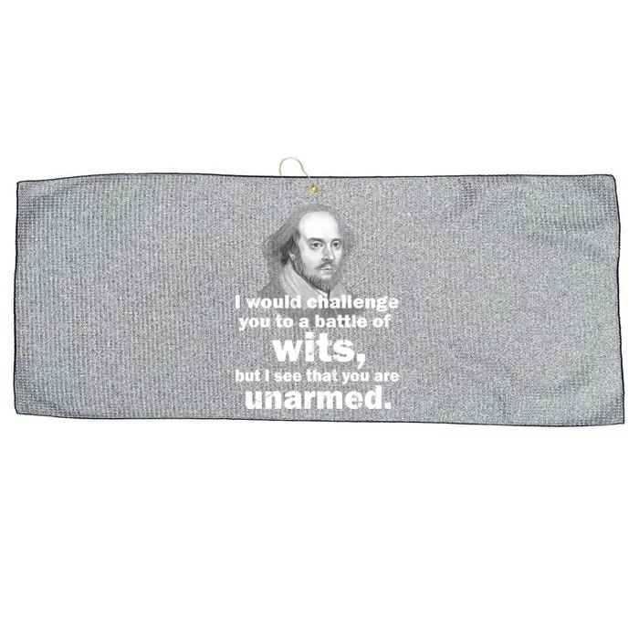 William Shakespeare Wits Quote Large Microfiber Waffle Golf Towel