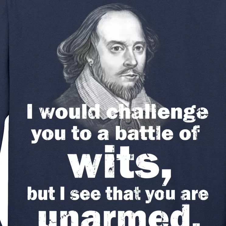 William Shakespeare Wits Quote Long Sleeve Shirt