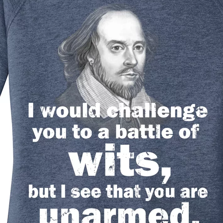 William Shakespeare Wits Quote Women's Perfect Tri Tunic Long Sleeve Shirt