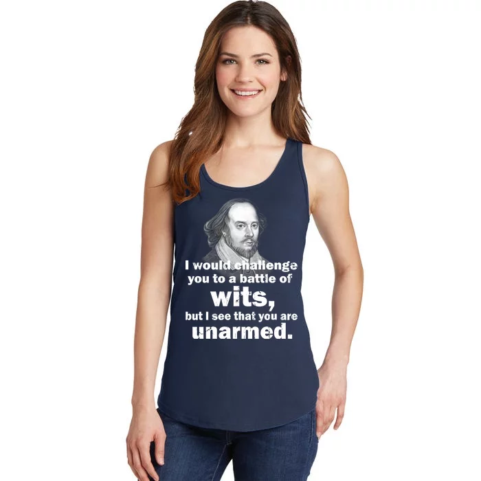 William Shakespeare Wits Quote Ladies Essential Tank